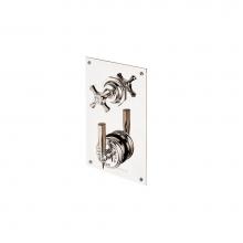 Barber Wilsons and Company MC53C2D-PN - Mastercraft Concealed Thermostatic Valve With 2 Way Diverter On Plate With White Porcelain Button