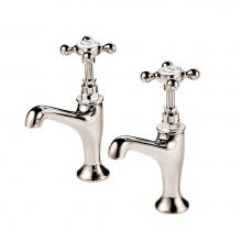Barber Wilsons and Company R106-18-PN - 1890'S Pair Pillar Taps (Ceramic Disc) With White Porcelain Button