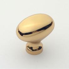 Classic Brass 1195PB - Oval Knob - 1-5/16''x7/8''