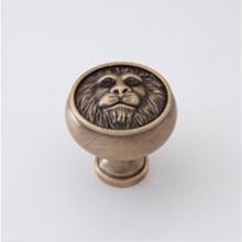 Classic Brass 1451ABB - Lion Knob - 1-1/4''