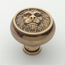 Classic Brass 1452PANL - Lion Knob - 1-1/2''