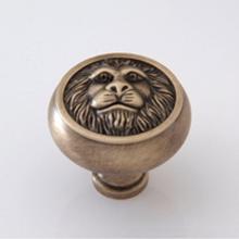 Classic Brass 1452ABB - Lion Knob - 1-1/2''