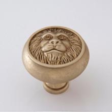 Classic Brass 1452BB - Lion Knob - 1-1/2''