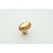 Classic Brass 1556PB - Oval Knob - 1-7/16''x15/16''