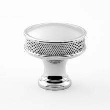 Classic Brass 3069PB - Knob - Inset Cross Hatch - 1-1/2''
