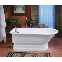 Cheviot Products 2119-WW-7 - TRADITIONAL Cast Iron Bathtub with Pedestal Base and Faucet Holes