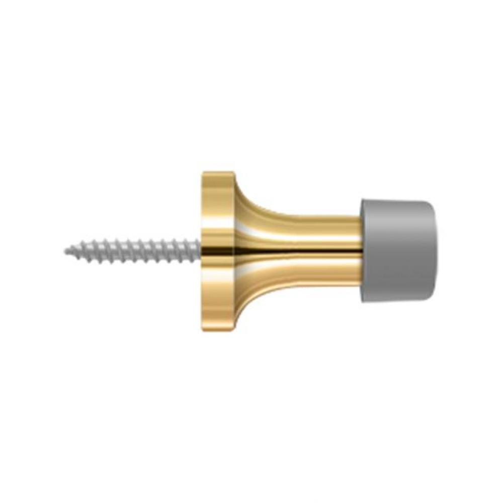 1-3/8'' Baseboard Door Bumper, Solid Brass