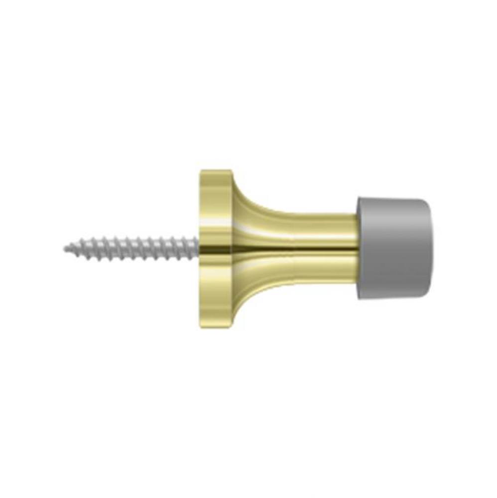 1-3/8'' Baseboard Door Bumper, Solid Brass