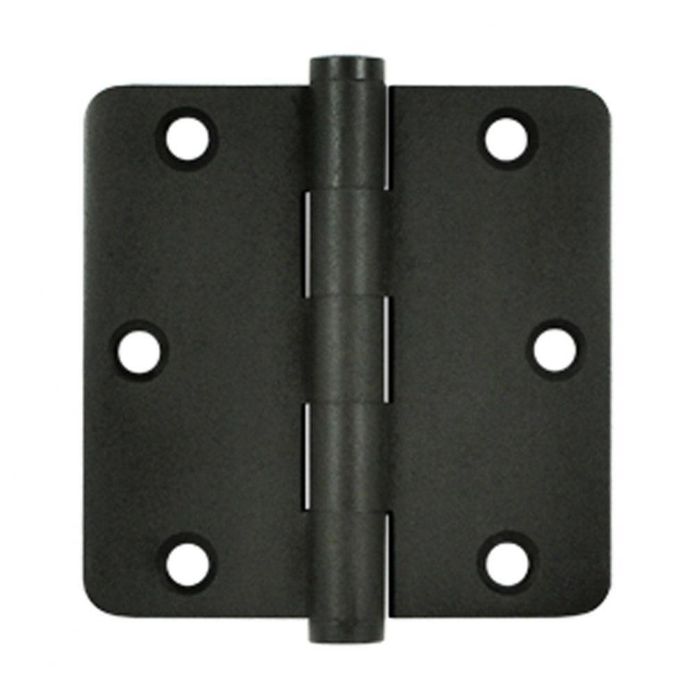 Sld Brass Hinge 3.5 X 3.5 X 1/4''R Brnz Dark Finis