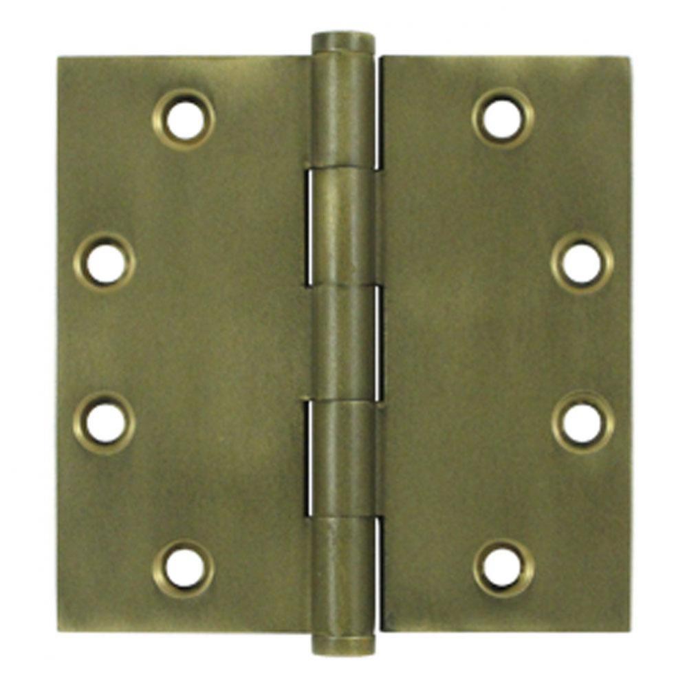 Sld Brass Hinge 4.5 X 4.5 Brnz Medium Finish