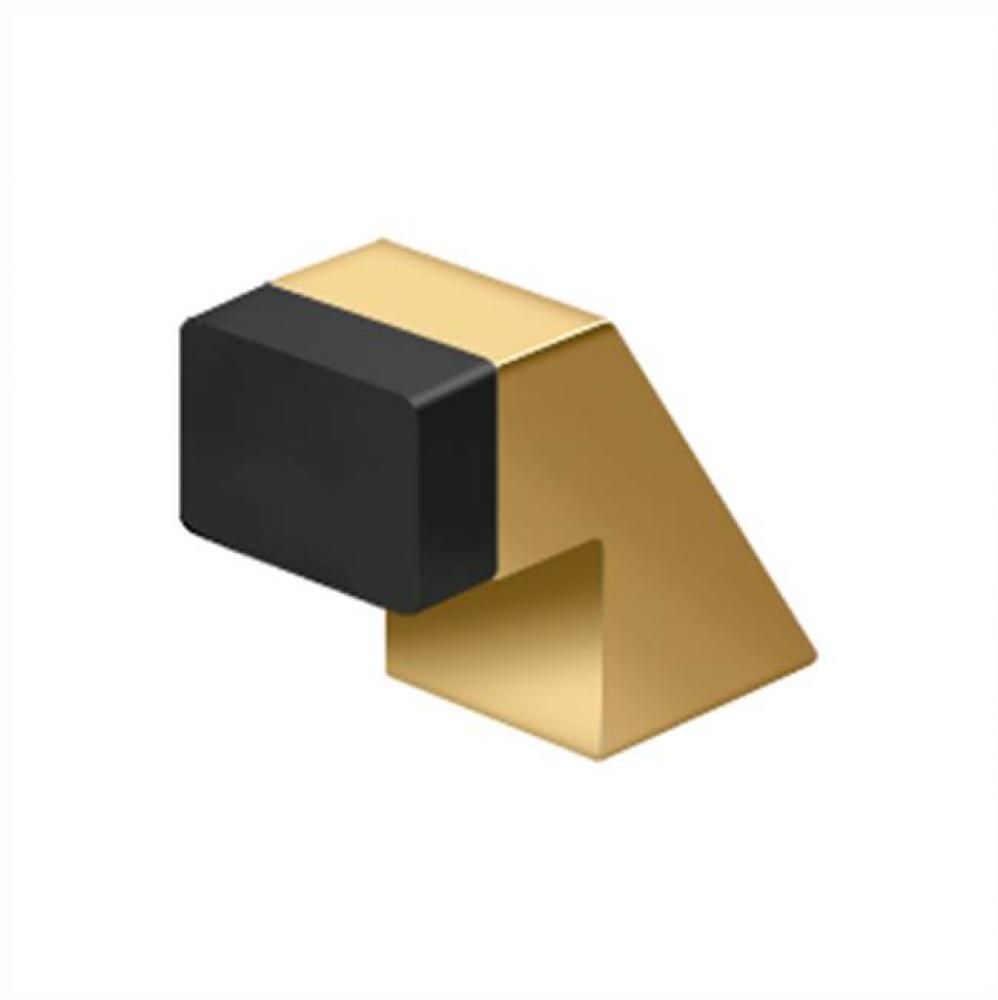 Floor Door Bumper 1-1/4'', Contemporary, Solid Brass
