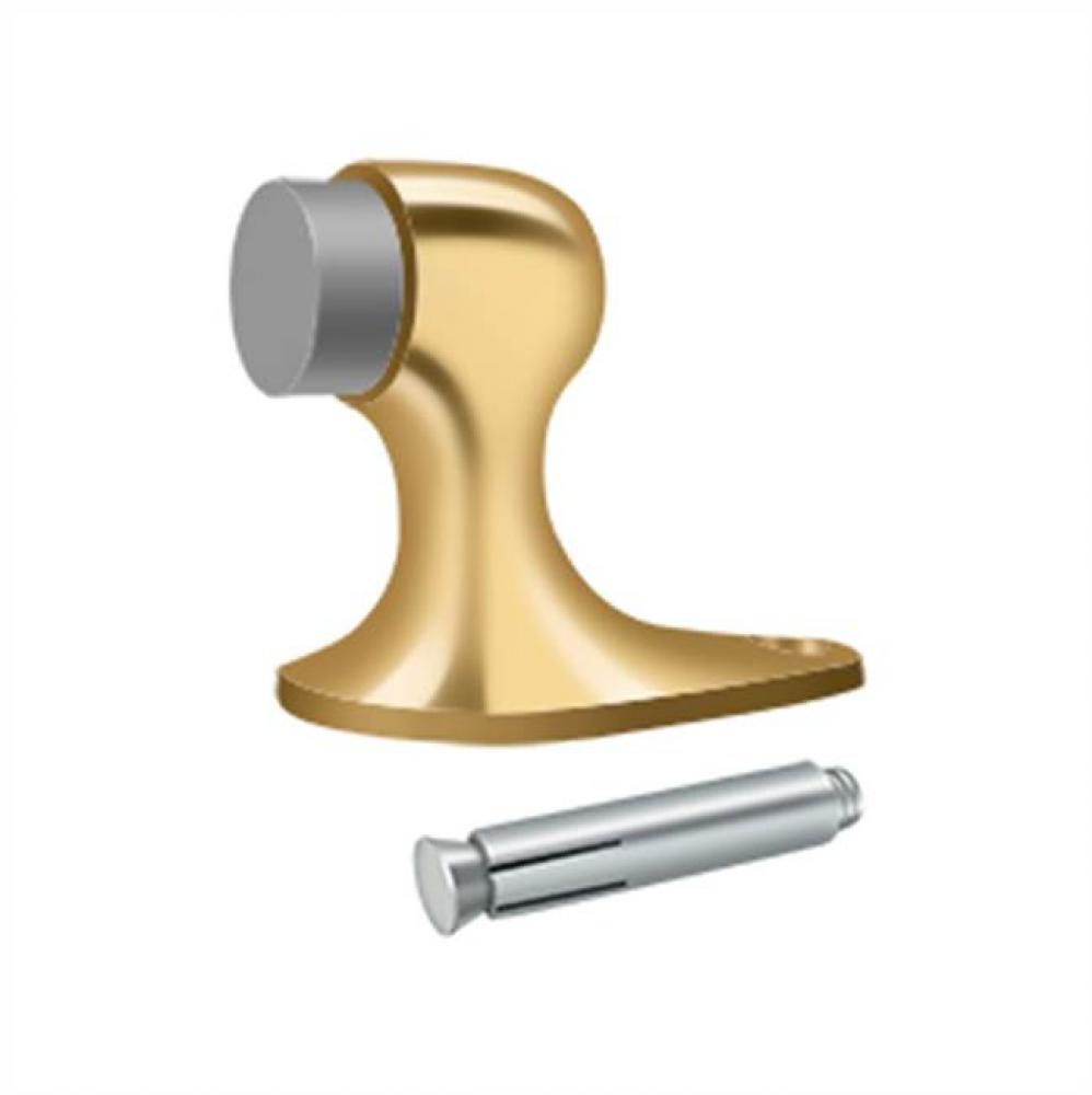 Floor Door Bumper 2-1/8'', Solid Brass