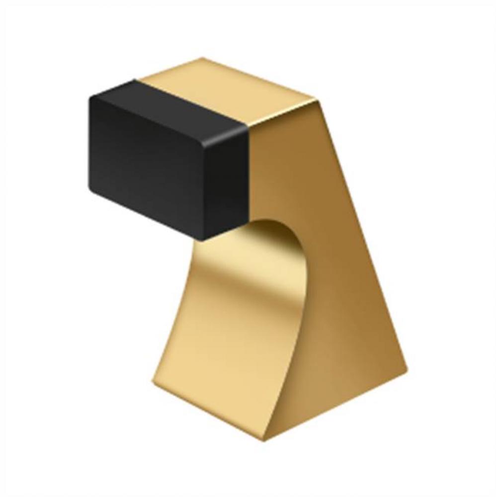 Floor Door Bumper 2-1/2'', Contemporary, Solid Brass