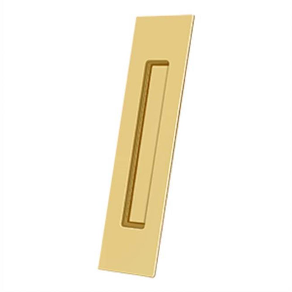 Flush Pull, Rectangular, HD, 10'' x 2-1/4'' x 1/2'', Solid Brass