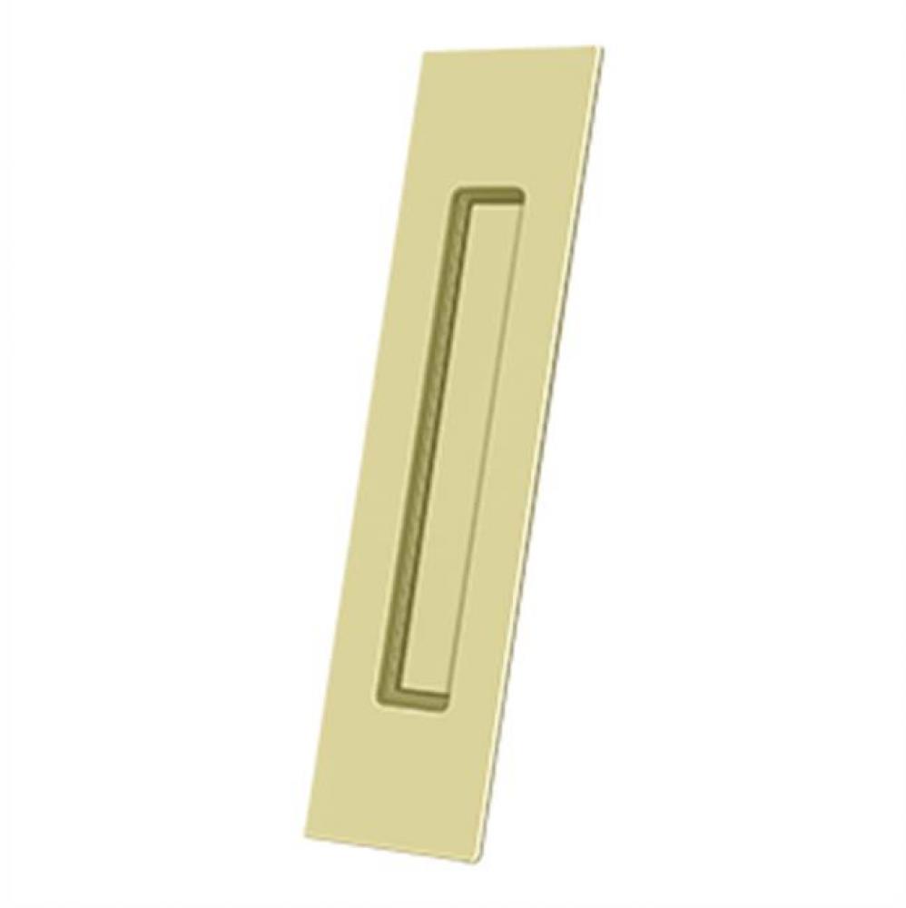 Flush Pull, Rectangular, HD, 10'' x 2-1/4'' x 1/2'', Solid Brass
