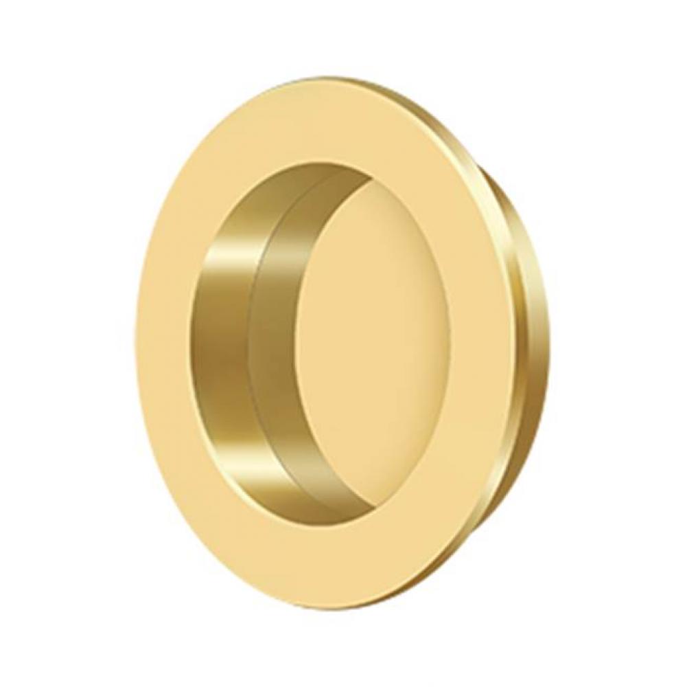 Flush Pull , Round, HD, 2-3/8'', Solid Brass