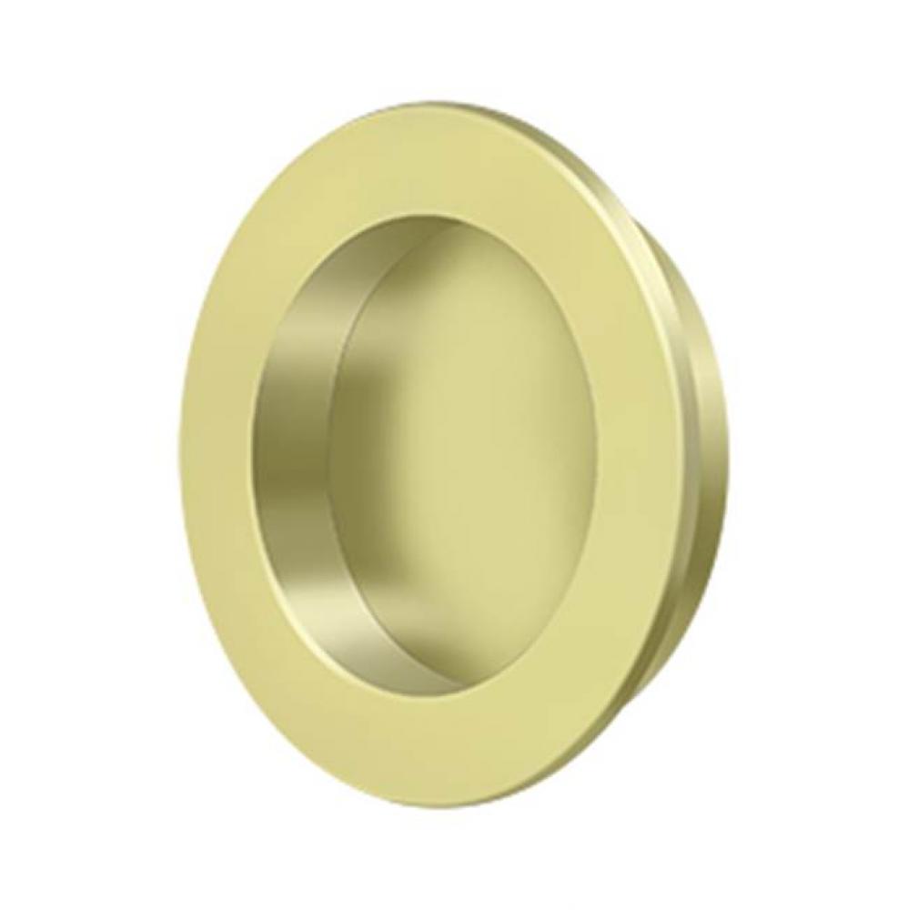Flush Pull , Round, HD, 2-3/8'', Solid Brass