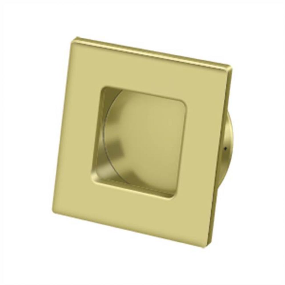 Flush Pull, Square, HD, 2-3/4'' x 2-3/4'', Solid Brass