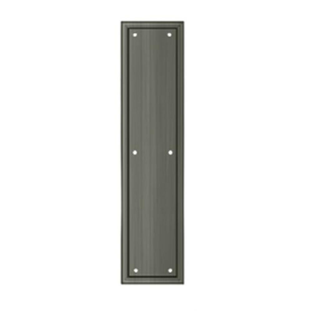 Framed Push Plate, HD, 3 1/2'' x 15''