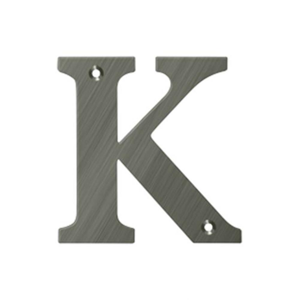 4'' Residential Letter K