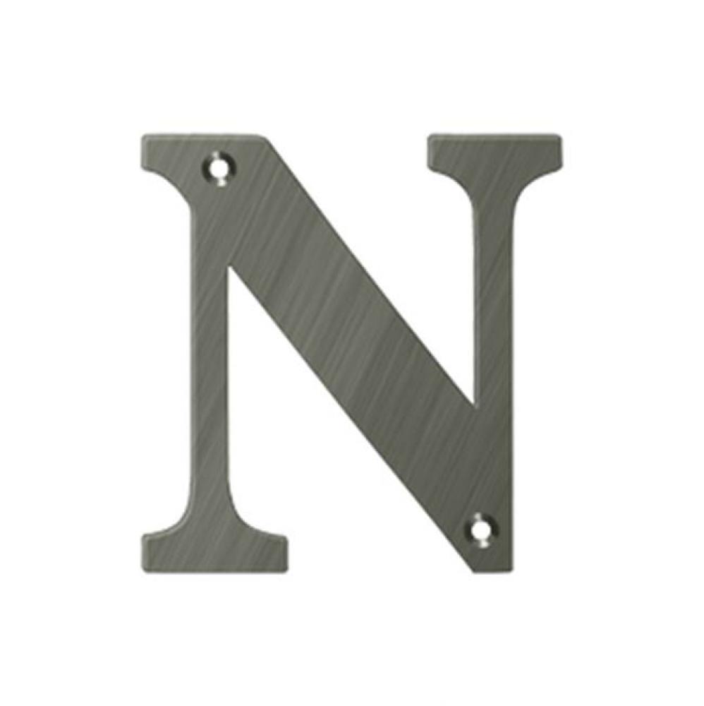 4'' Residential Letter N