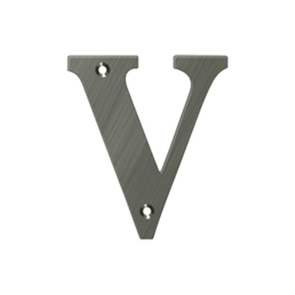 4'' Residential Letter V