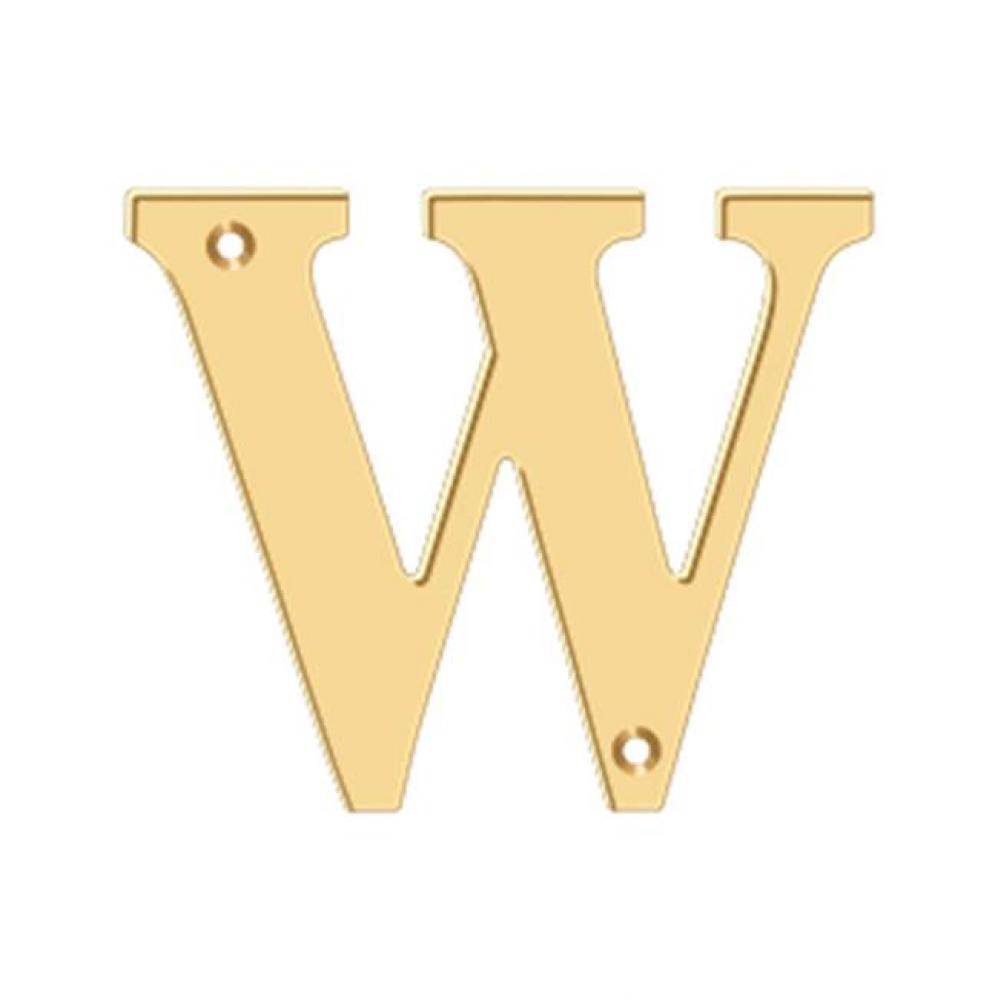 4'' Residential Letter W