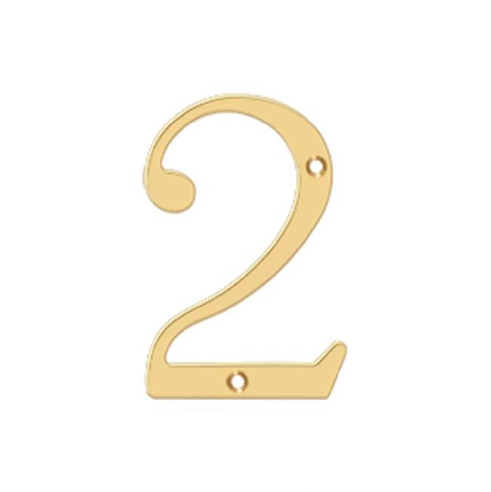 4'' Numbers, Solid Brass