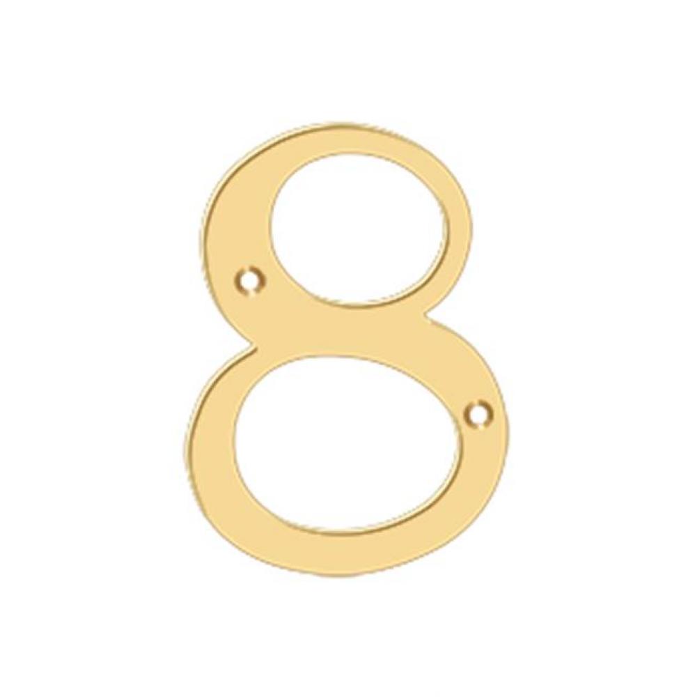 4'' Numbers, Solid Brass