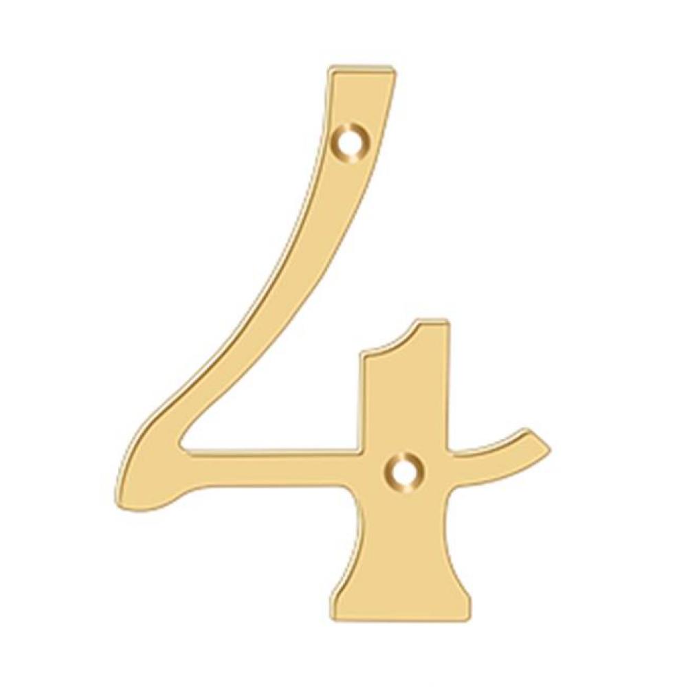 6'' Numbers, Solid Brass