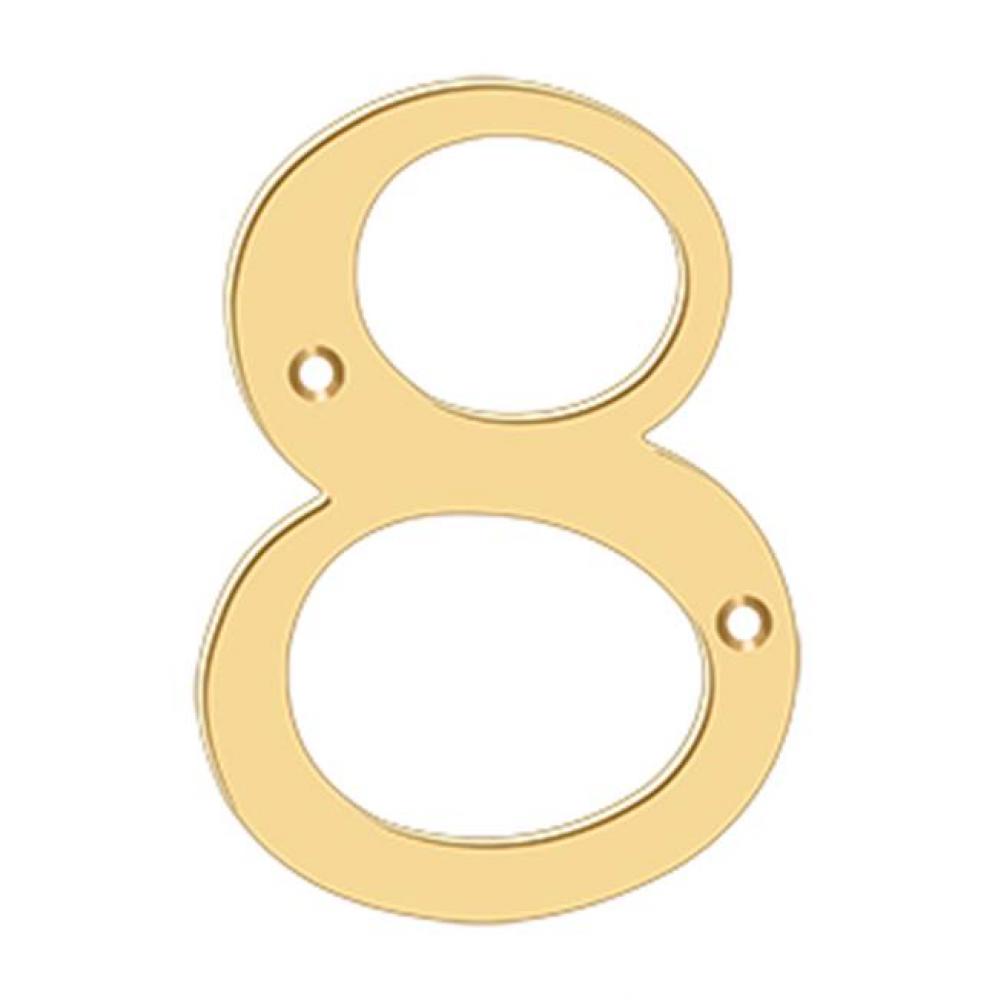 6'' Numbers, Solid Brass