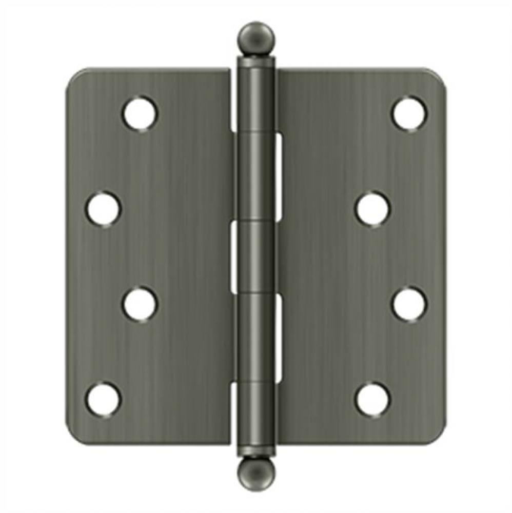 4'' x 4'' x 1/4'' Radius Hinge, w/ Ball Tips