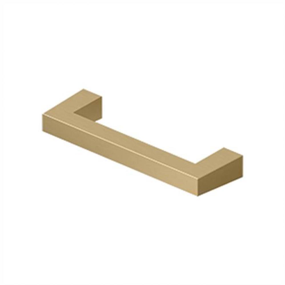 Modern Square Bar Pull, 3-1/2'', HD, Solid Brass