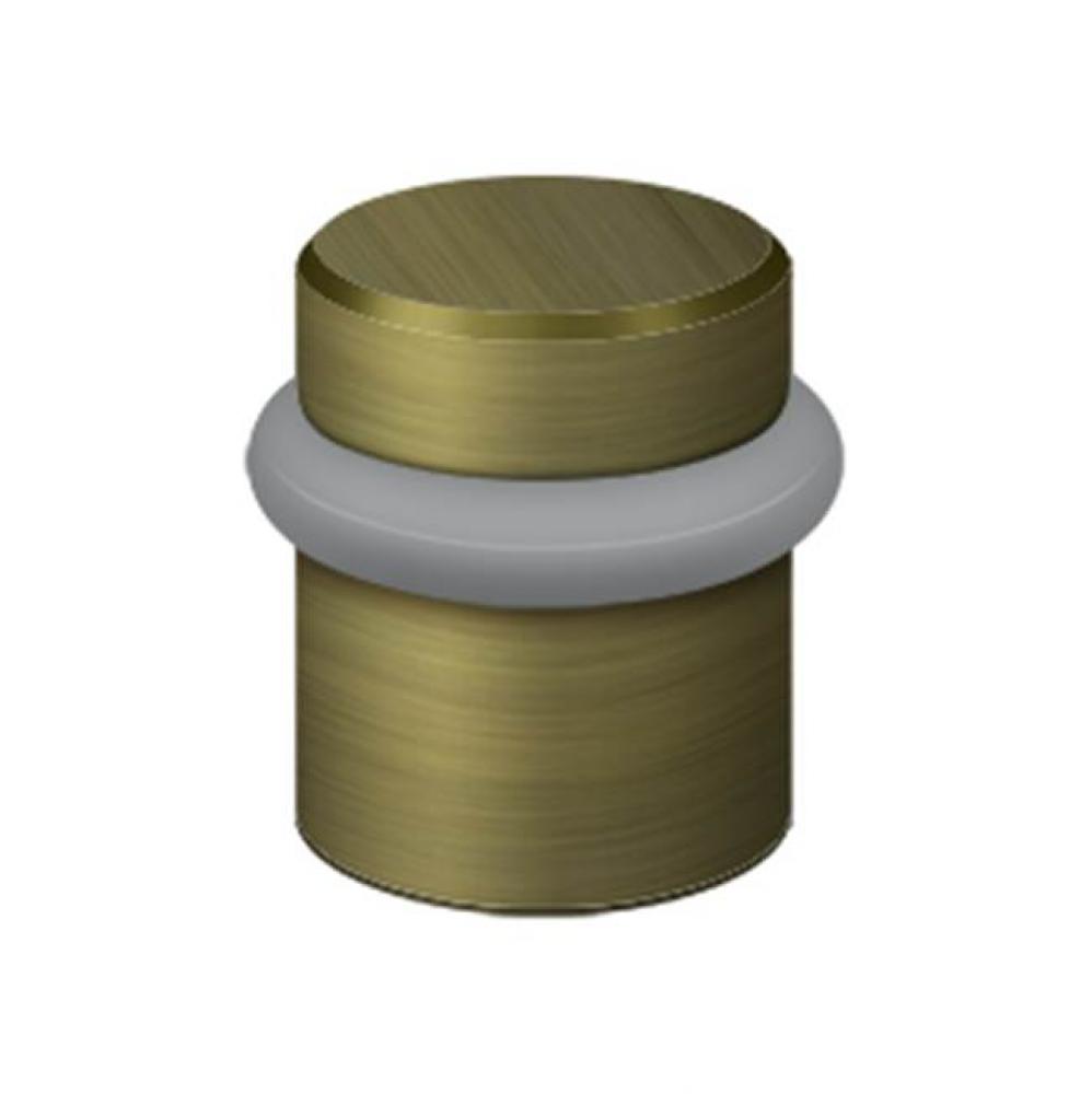 Round Universal Floor Bumper 1-1/2'', Solid Brass