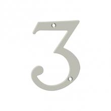 Deltana RN4-3U15 - 4'' Numbers, Solid Brass