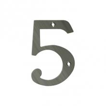 Deltana RN4-5U15A - 4'' Numbers, Solid Brass