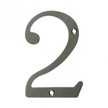 Deltana RN6-2U15A - 6'' Numbers, Solid Brass