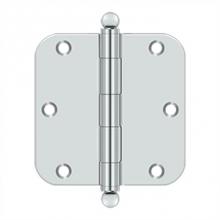 Deltana S35R526-BT - 3-1/2'' x 3-1/2'' x 5/8'' Radius Hinge, w/ Ball Tips