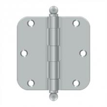 Deltana S35R526D-BT - 3-1/2'' x 3-1/2'' x 5/8'' Radius Hinge, w/ Ball Tips