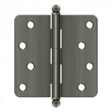 Deltana S44R415A-BT - 4'' x 4'' x 1/4'' Radius Hinge, w/ Ball Tips