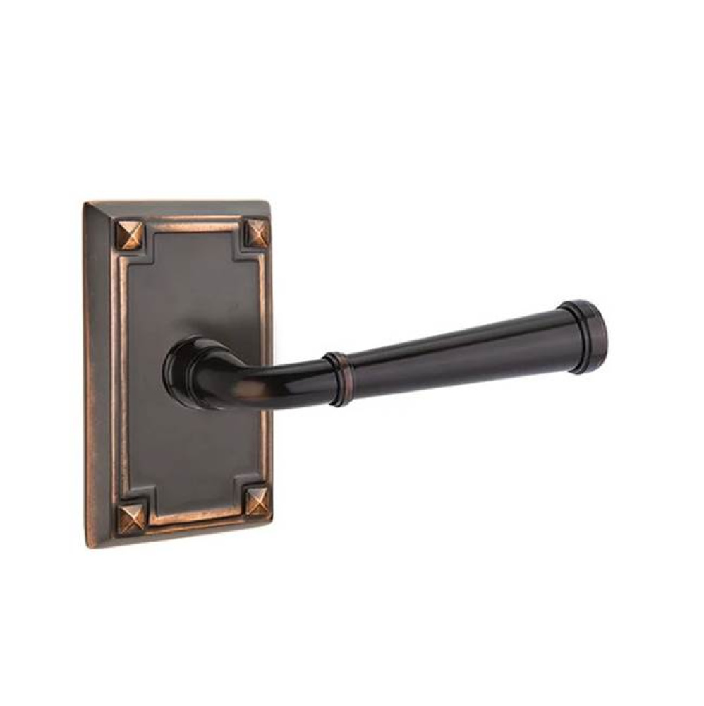 Privacy, Arts and Crafts Rectangular Rosette, Merrimack Lever, RH, US10B