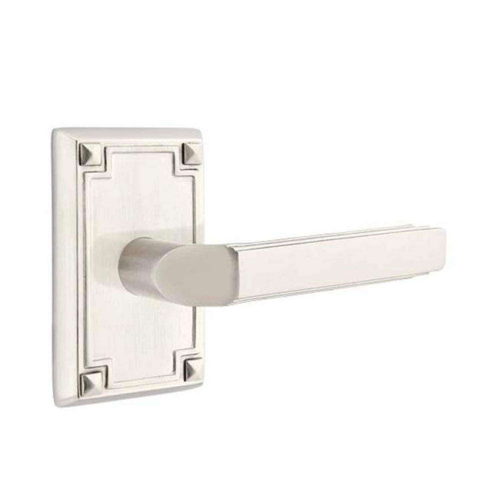 Privacy, Arts and Crafts Rectangular Rosette, Milano Lever, LH, US15
