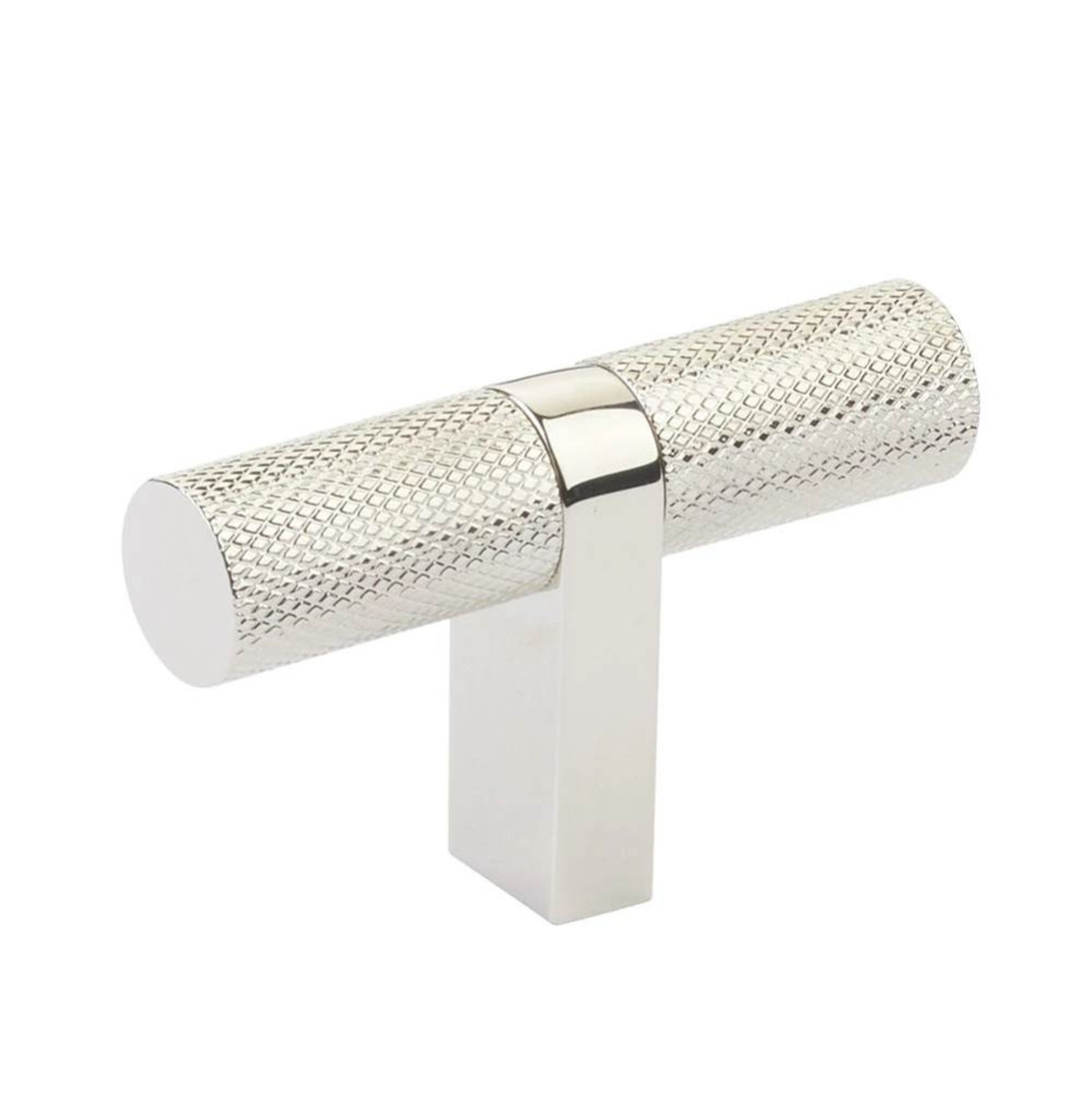 Select Cabinet T-Knob 2-1/4'' overall, Rectangular Bar Stem US14, Knurled Bar US14