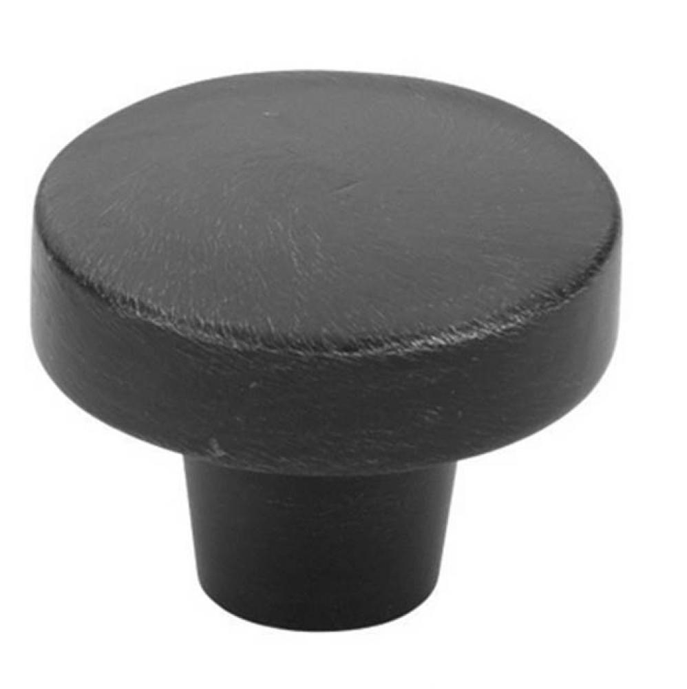Rustic Modern Round Knob, 1-3/4'', FB