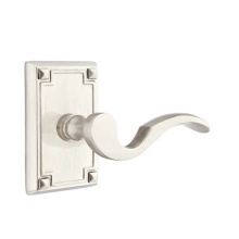 Emtek 5205CLHUS15 - Privacy, Arts and Crafts Rectangular Rosette, Cortina Lever, LH, US15