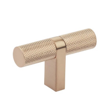 Emtek 86656.RCBSCU.KNSCU - Select Cabinet T-Knob 2-1/4'' overall, Rectangular Bar Stem Satin Copper, Knurled Bar Sa