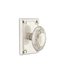 Emtek 5205VUS15 - Privacy, Arts and Crafts Rectangular Rosette, Victoria Knob, US15