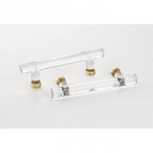 Emtek 86724US7 - Crystal Bar Pull, 4'' C-C, US7