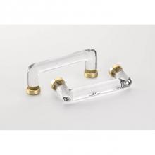 Emtek 86725US14 - Crystal Pull, 4'' C-C, US14