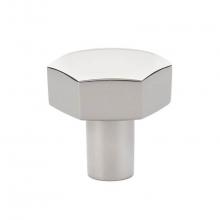 Emtek 86458US14 - Mod Hex Knob, Cabinet, 1-1/2'', US14
